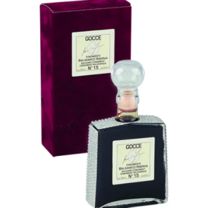 Acetaia Leonardi 15 Year Aged Italian Balsamic Condiment Reserve in Velvet Burgundy Gift Box